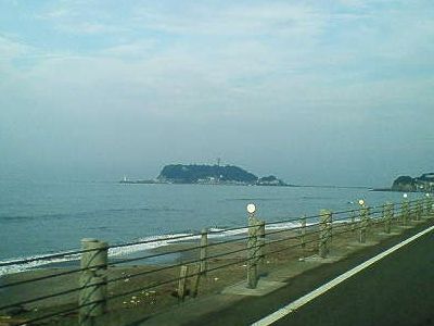 帰り道に見た江ノ島