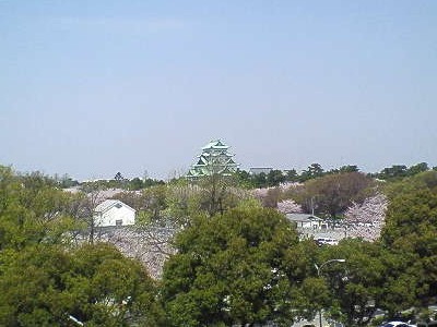 ホテルから名古屋城を望む