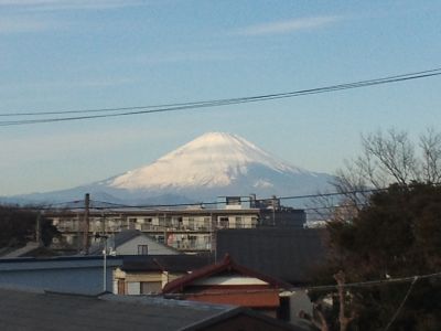 実家から富士山