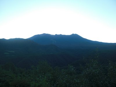 夕暮れの御嶽山