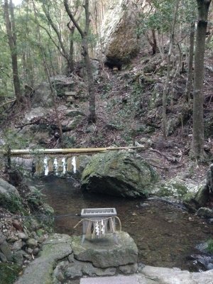 彦瀧神社　祠とご神体