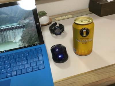 ネットしながら風呂上がりビール